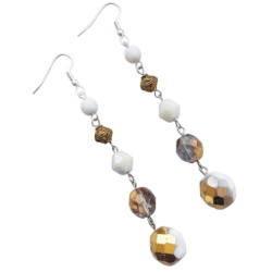 Five Bead Earrings - Welcome