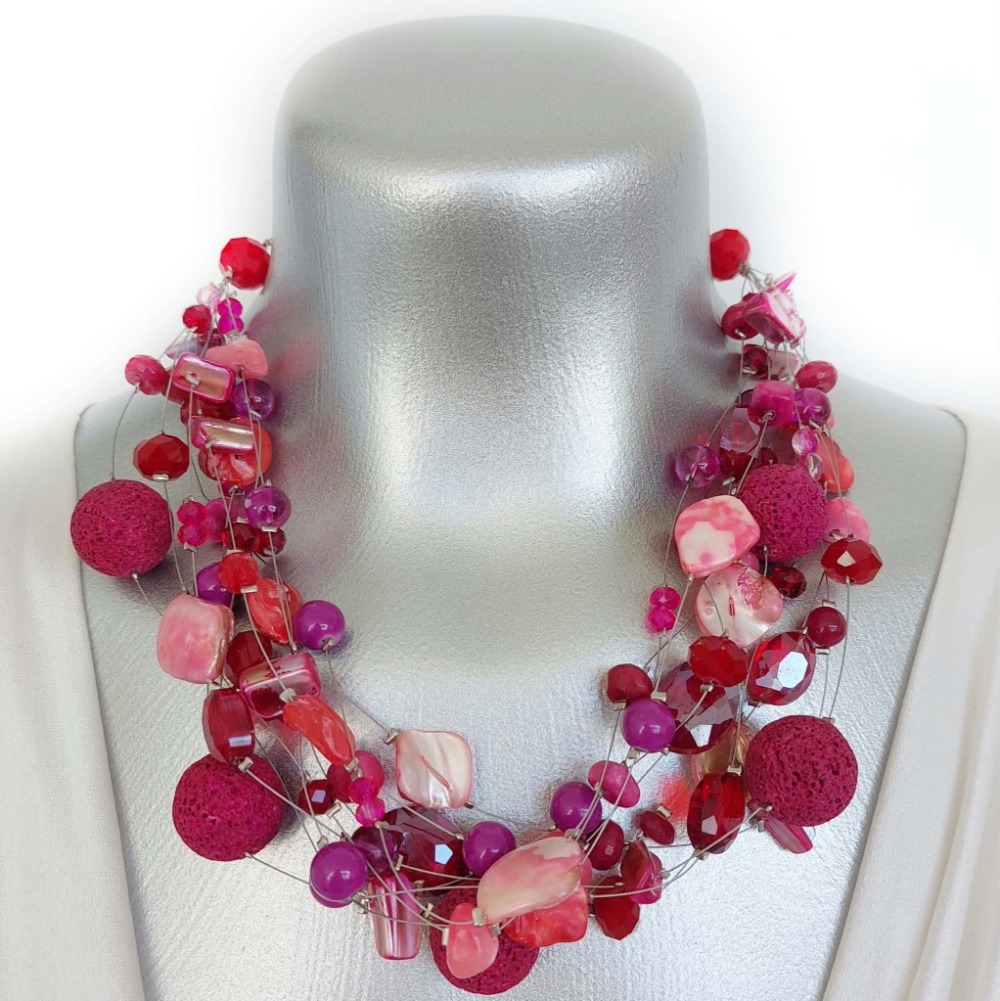 Lucky 13: Loved Again - Raspberry Dream - Classic Ten Strand Necklace